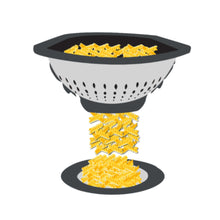 Load image into Gallery viewer, TRAPDOOR COLANDER WITH NO MESS FOOD RELEASE
